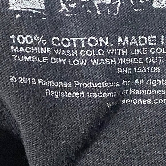Ramones Band Names Hey Ho T-Shirt in Black Size Small - Picture 5 of 5